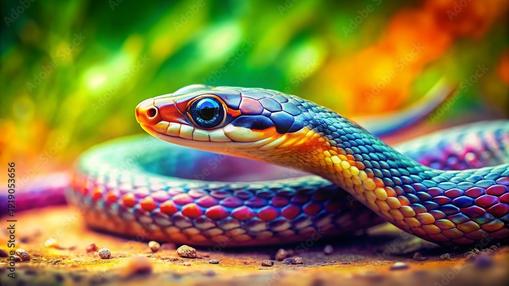 Miniature Snake Sketch: Whimsical Tilt-Shift PNG Drawing of a Reptile Miniature Snake Sketch: Whimsical Tilt-Shift PNG Drawing of a Reptile