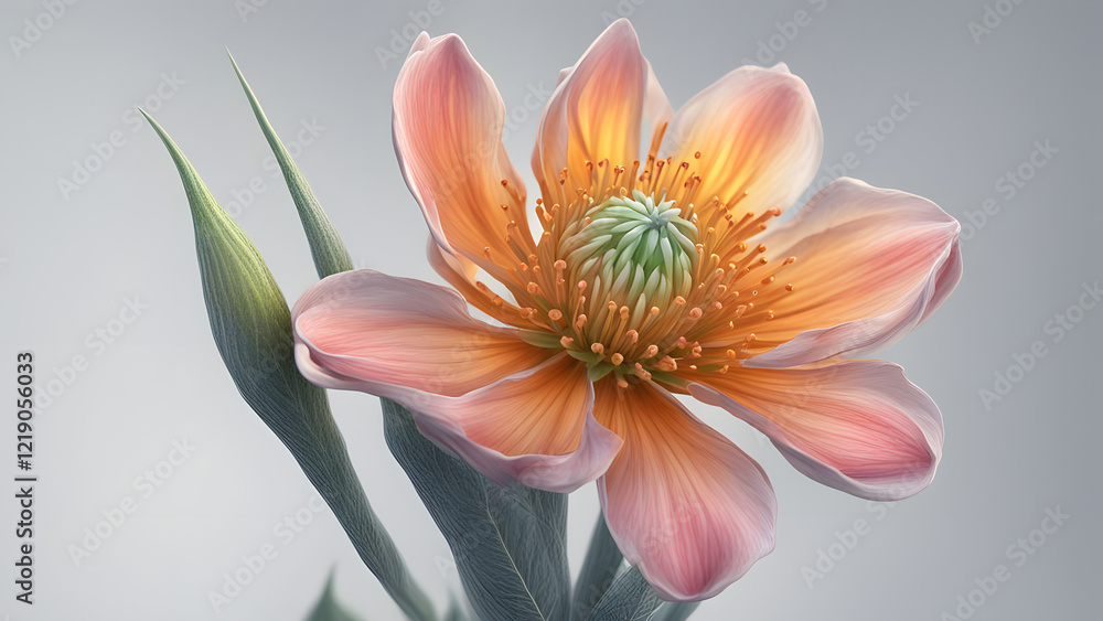 Naklejka premium orange lily flower wallpaper background