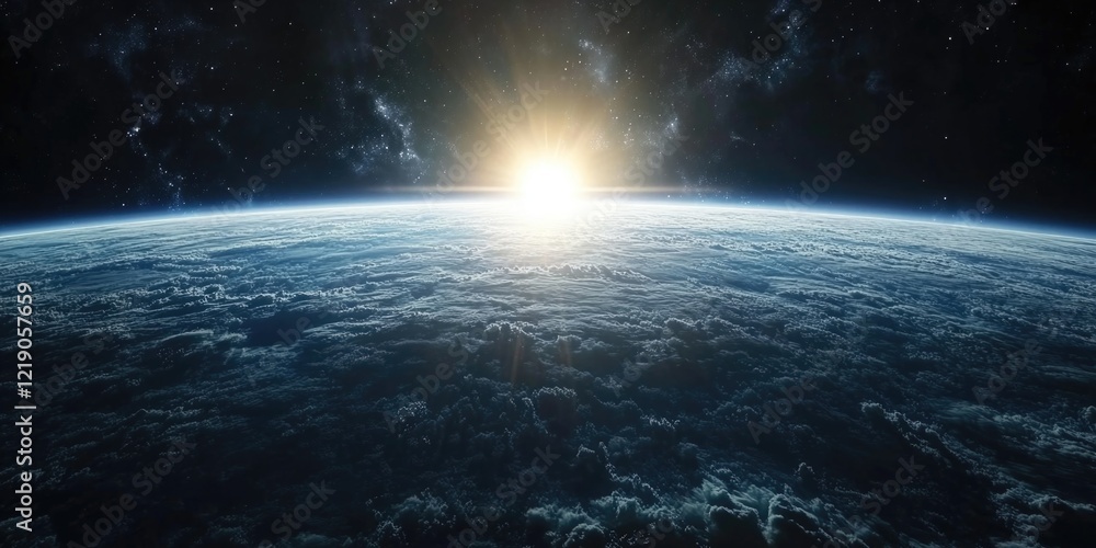 Obraz premium Sunrise over Earth