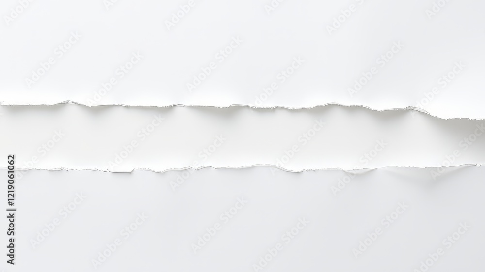 Obraz premium Rolled Paper Banner Ad Template - Ripped Overlay