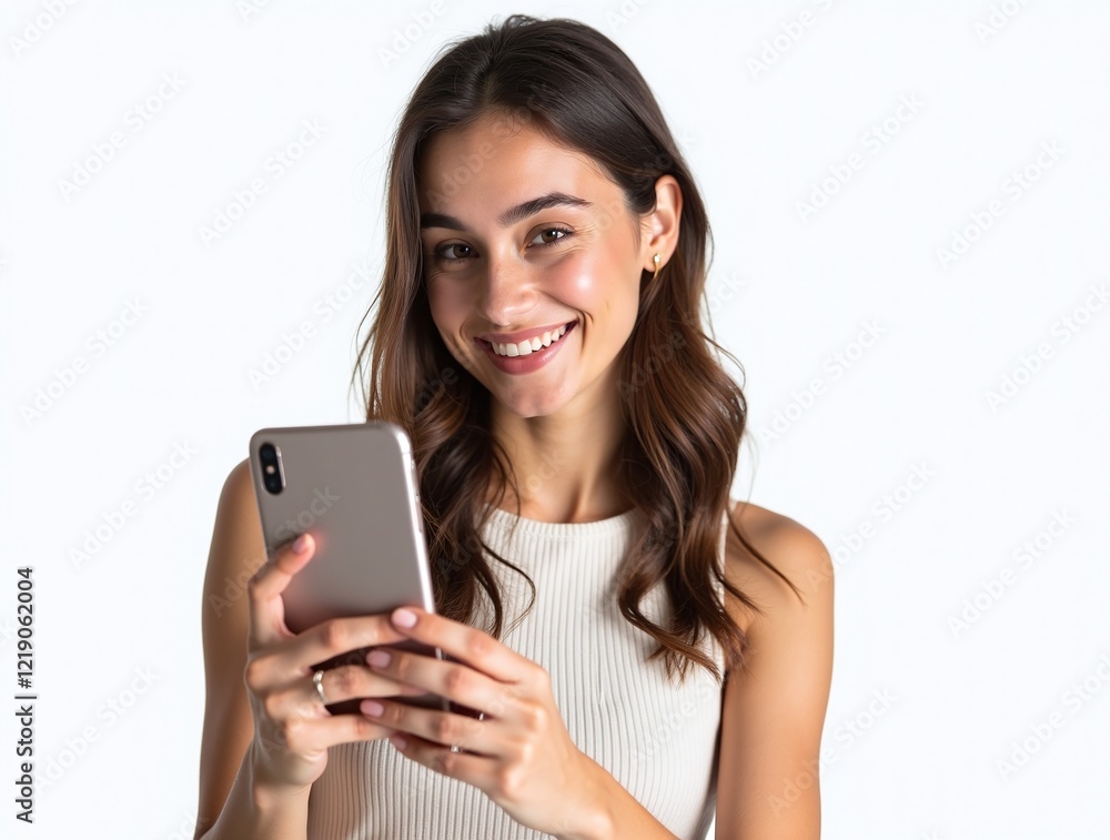 woman holding a mobile phone woman holding a mobile phone