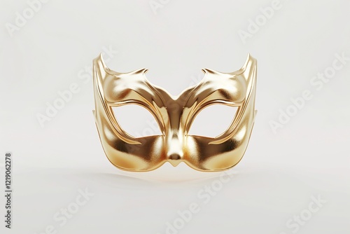 Elegant gold masquerade mask.  Perfect for a luxurious event or themed party.  Shimmering and mysterious. photo