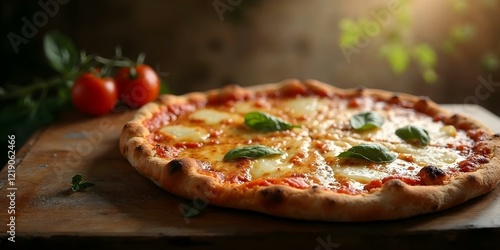 A delicious pizza illustration generated by AI