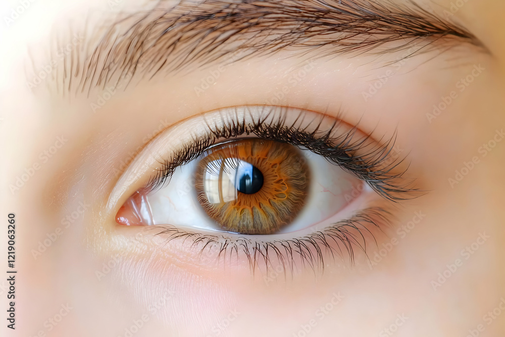 Obraz premium Detailed Portrait of Healthy Eye in Natural Light