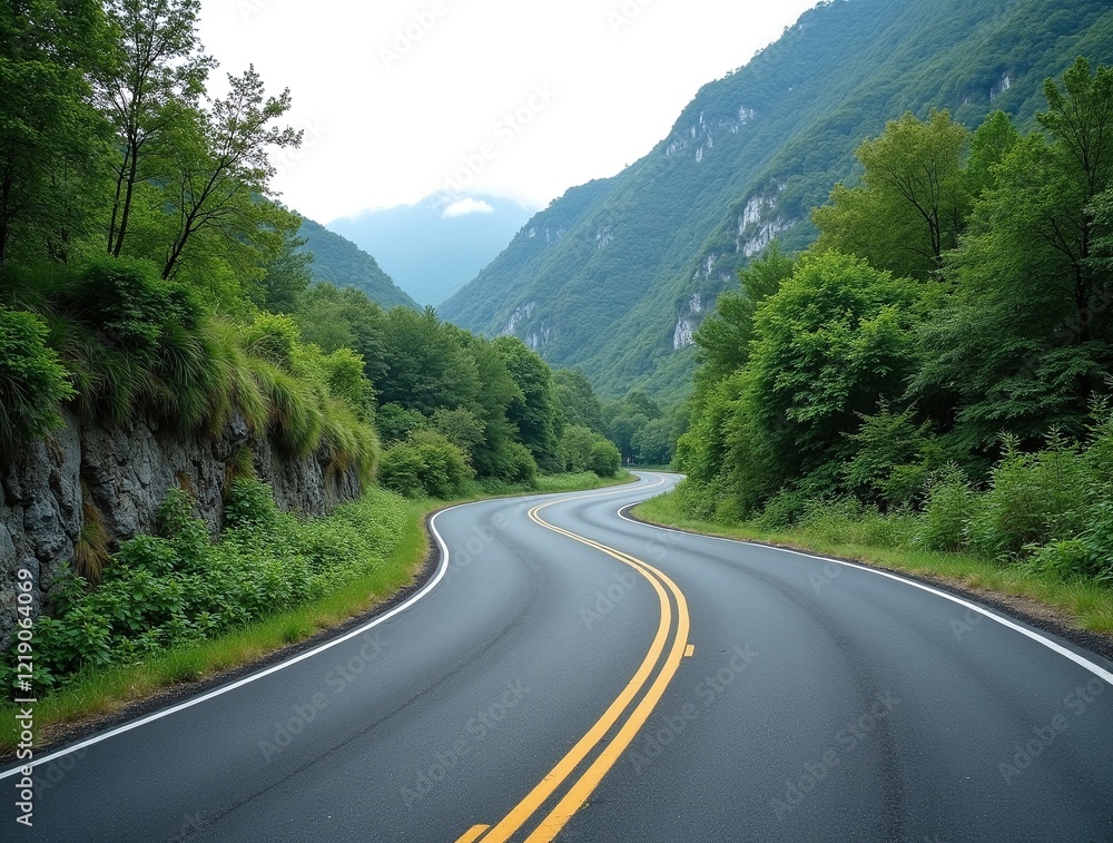 Fototapeta premium mountain road in the mountains