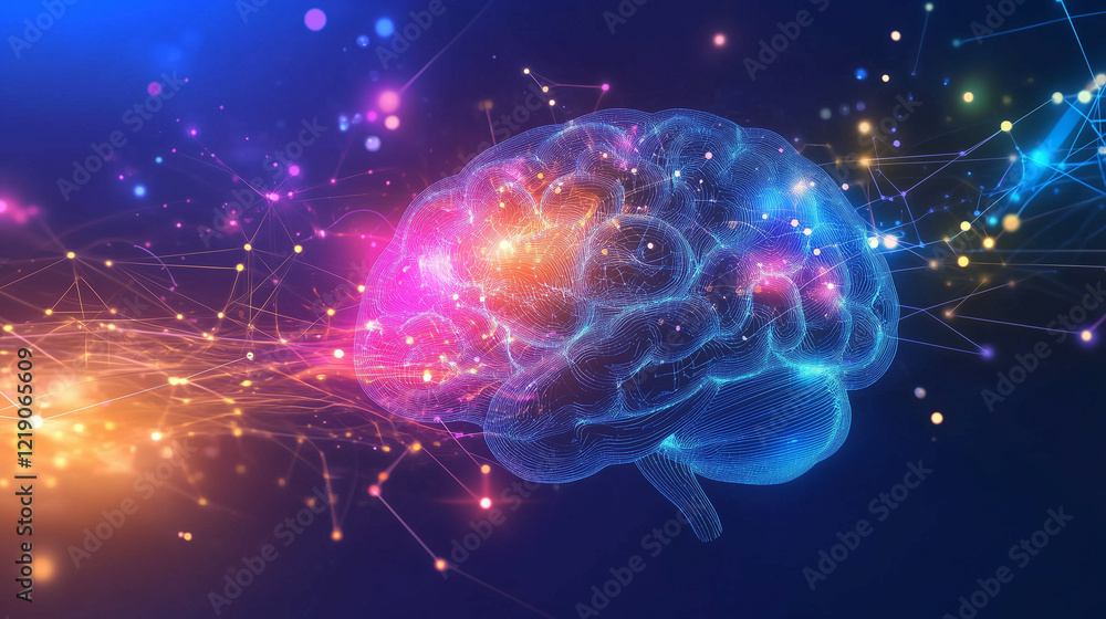 Artificial Intelligence. Blurred abstract images resembling digital brains or neural networks, integrating and transmitting information Artificial Intelligence. Blurred abstract images resembling digital brains or neural networks, integrating and transmitting information
