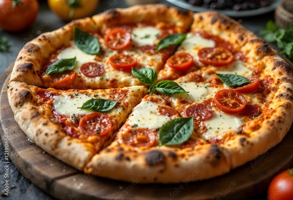 A delicious pizza generated by AI A delicious pizza generated by AI