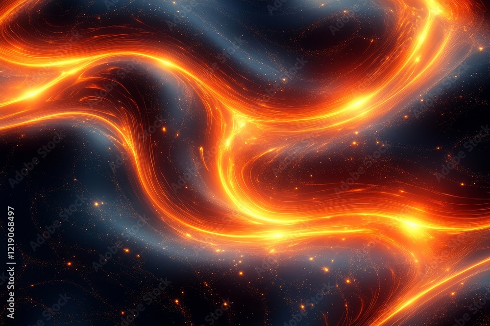 Fototapeta premium Luminous Mesh with glowing intersecting lines and curves, Generative AI