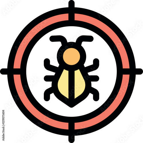 Target aiming at a bug, representing pest control and extermination services