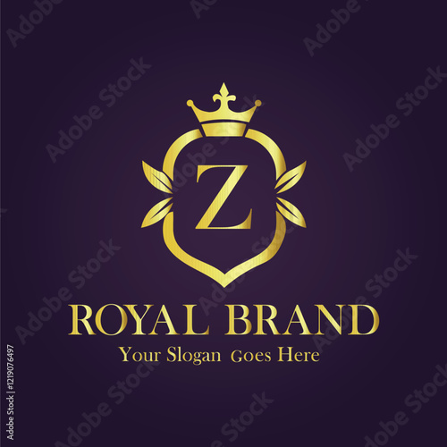 Luxury Gold Monogram Logo Letter Z