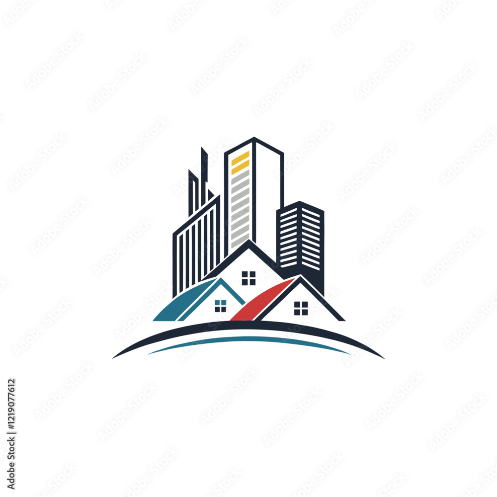 Fototapeta premium Professional Property Logo Vector - Custom Real Estate DesignsDiscover high-quality property logo vectors perfect for your real estate business. 
