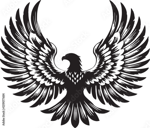eagle tattoo design. American traditional style, eagle tattoo flash