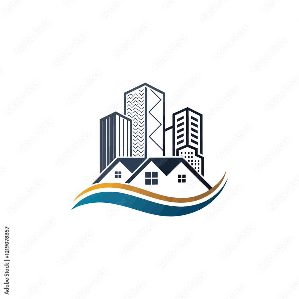 Obraz premium Professional Property Logo Vector - Custom Real Estate DesignsDiscover high-quality property logo vectors perfect for your real estate business. 