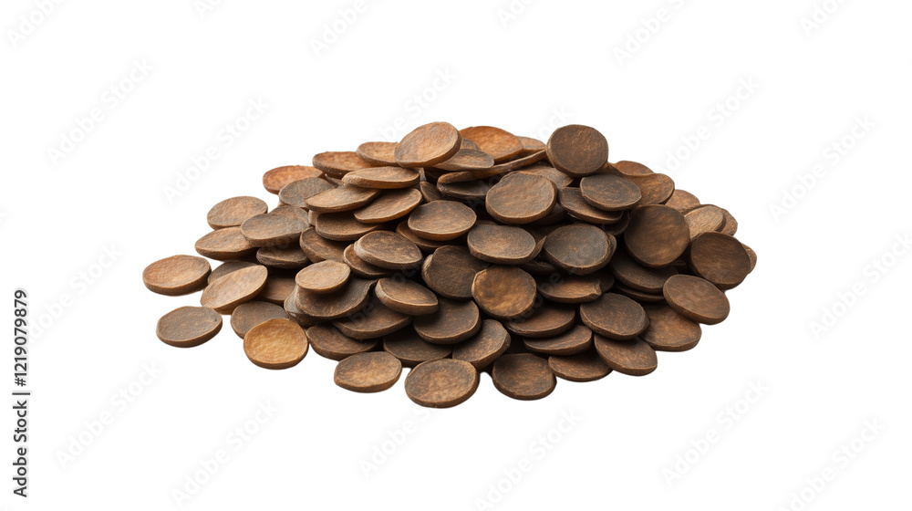 Brown Round Discs Pile Craft Supply Texture Background, Isolated on Transparent Background, Ai Generated Images Brown Round Discs Pile Craft Supply Texture Background, Isolated on Transparent Background, Ai Generated Images
