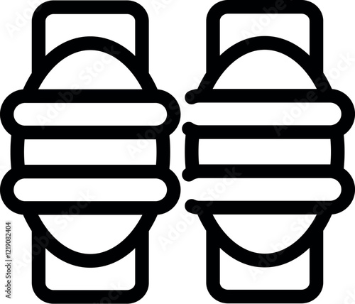 Pair of knee pads ensuring safety during intense physical activity, offering support and preventing injuries