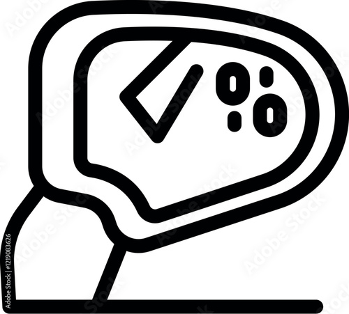 Car side mirror featuring blind spot monitoring, ensuring safe driving with check mark symbol indicating no vehicles detected