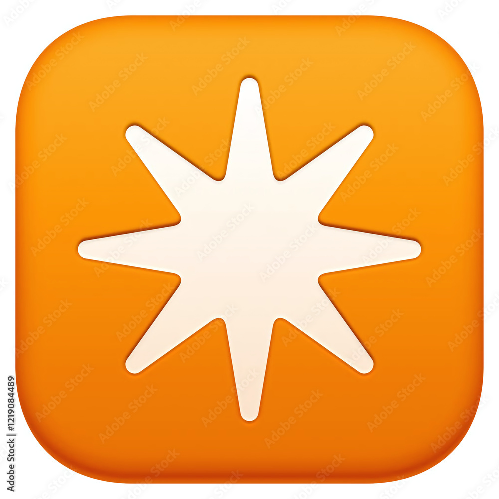 Obraz premium Eight-Pointed Star Emoji 