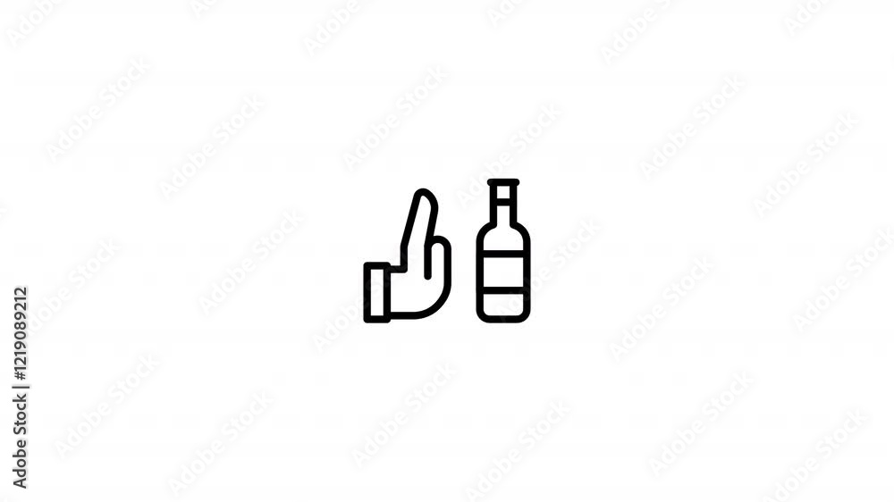 No alcohol Animated Icon With Alpha No alcohol Animated Icon With Alpha