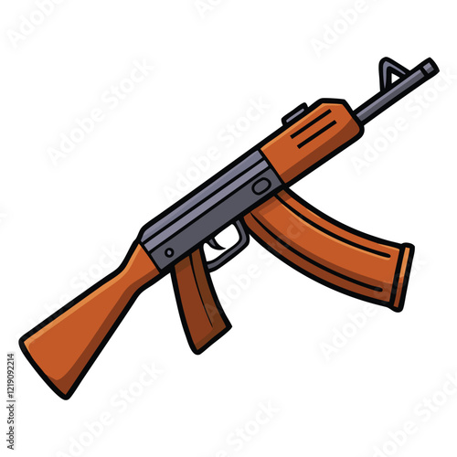 AK-47 gun , police weapon vector design, military vector design illustration.