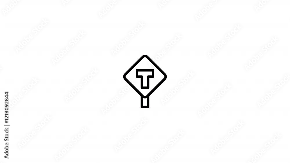 T Junction Animated Icon T Junction Animated Icon