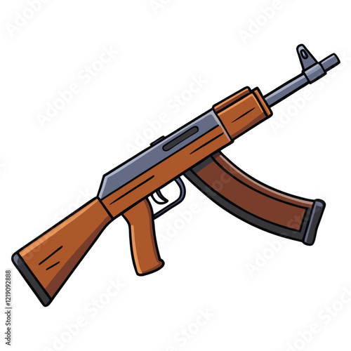 AK-47 gun , police weapon vector design, military vector design illustration.