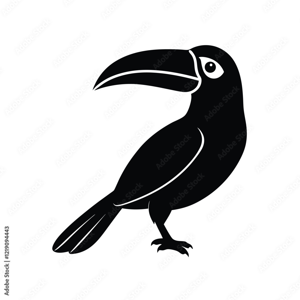 Fototapeta premium toucan bird vector image illustration and artwork on white background