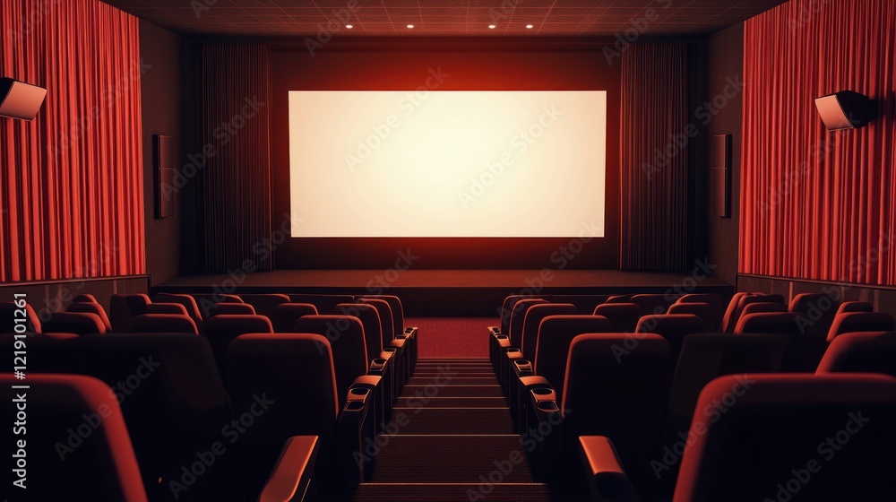 Empty Movie Theater: Awaiting the Show Empty Movie Theater: Awaiting the Show