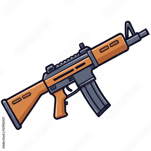 AR-15 gun , police weapon vector design, military vector design illustration.