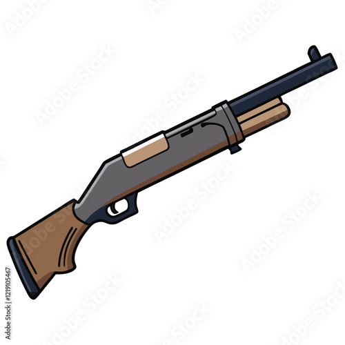 Benelli M4 gun , police weapon vector design, military vector design illustration.