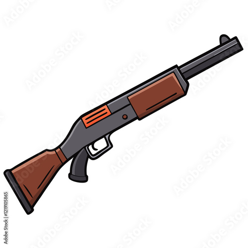 Benelli M4 gun , police weapon vector design, military vector design illustration.
