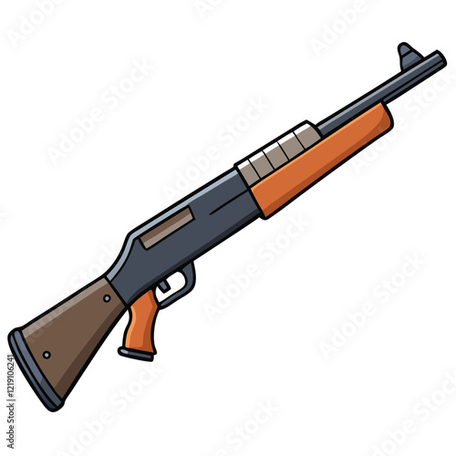 Benelli M4 gun , police weapon vector design, military vector design illustration.