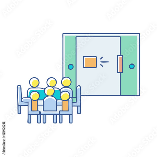 breakout room icon, breakout room vector illustration-simple illustration of breakout room, perfect for breakout room logos and icons