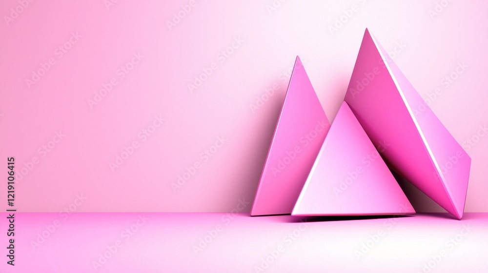 Abstract geometric shapes in shades of pink create a modern and minimalistic aesthetic against a soft pink background. Abstract geometric shapes in shades of pink create a modern and minimalistic aesthetic against a soft pink background.