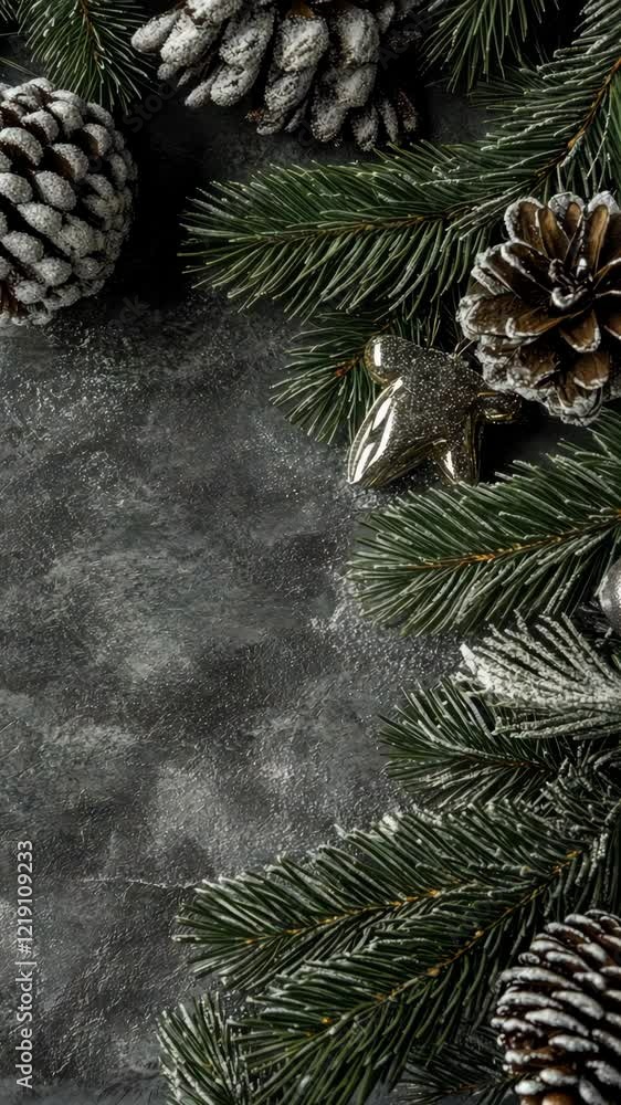 custom made wallpaper toronto digitalFestive arrangement of pine cones and green foliage in monochrome for holiday decorations and celebrations