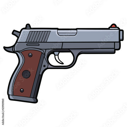 Beretta 92FS gun , police weapon vector design, military vector design illustration.