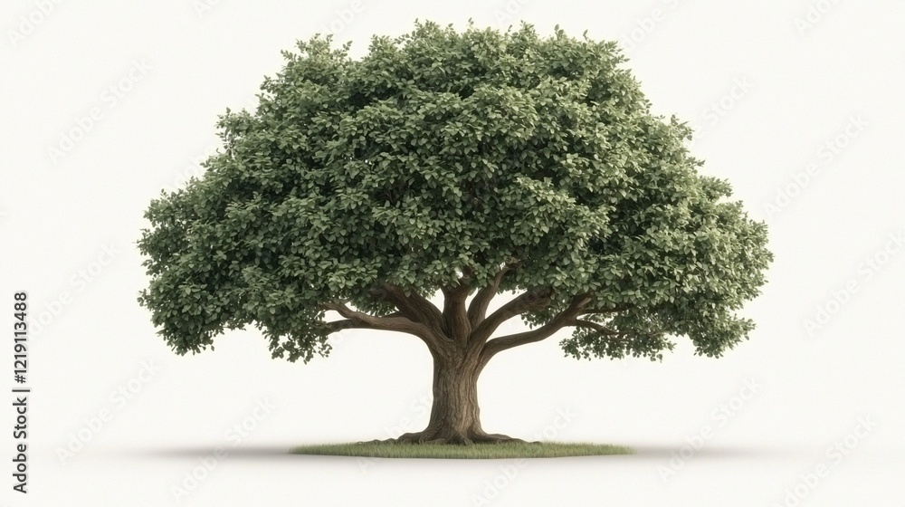 Lush, green deciduous tree isolated on white background. Lush, green deciduous tree isolated on white background.