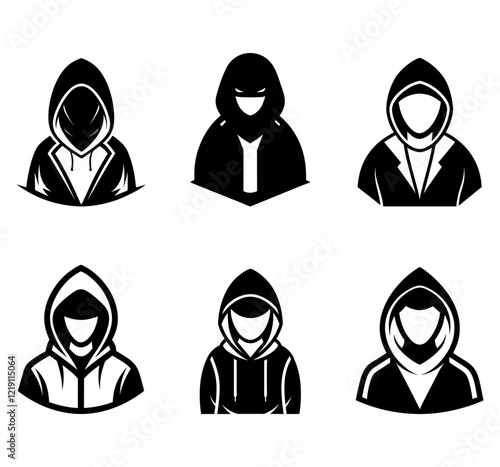 illustration of a hoodie vector silhouette