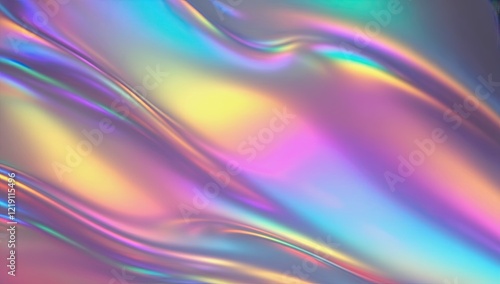 Wallpaper Mural Iridescent fluid gradient with pastel tones, abstract background perfect for futuristic and modern themes Torontodigital.ca