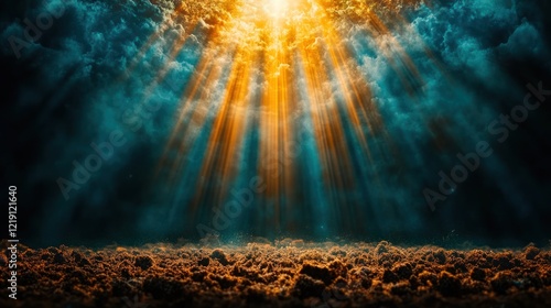 Wallpaper Mural Heavenly Illumination: God's Presence and Love Shining Through Radiant Beams of Light Torontodigital.ca