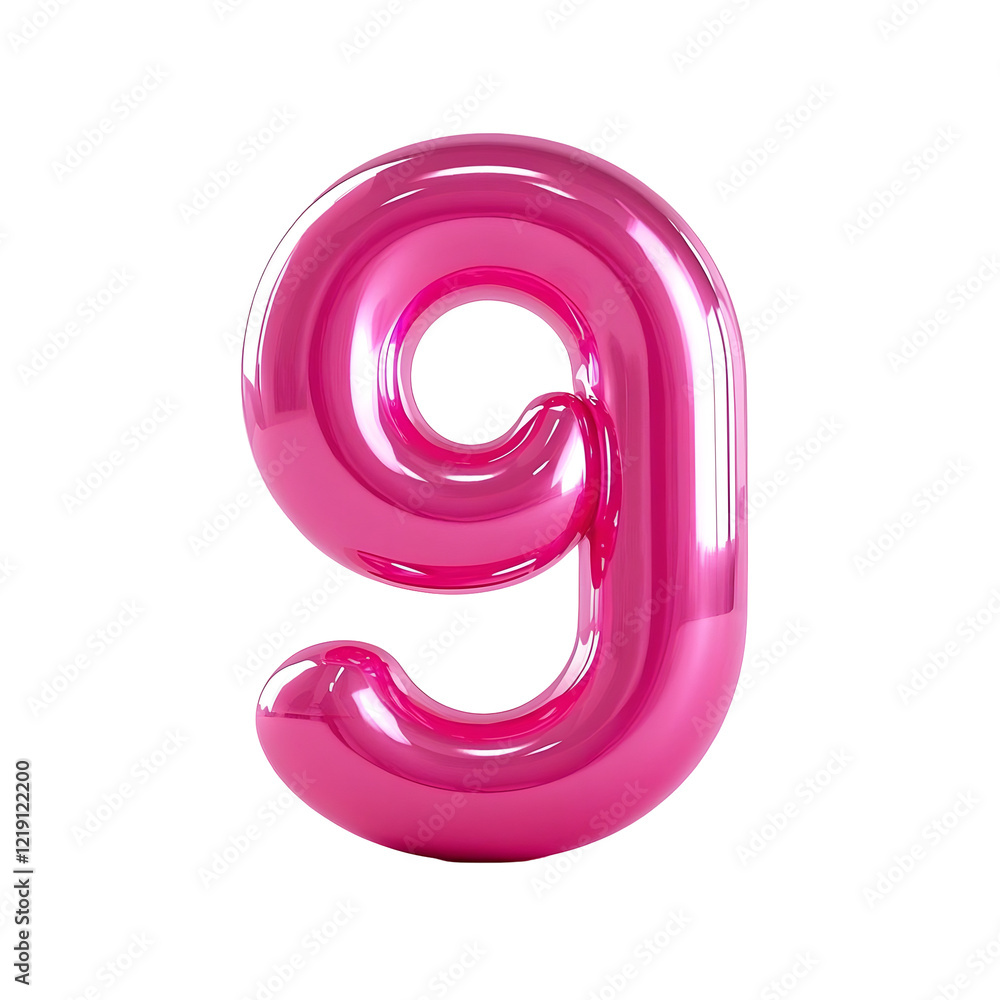 9 Number colorful glass material 9 Number colorful glass material