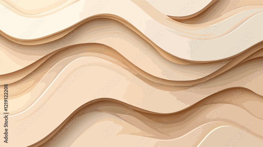 Obraz premium Abstract Rectangle Shape with Waves Curve Background Wide Angle