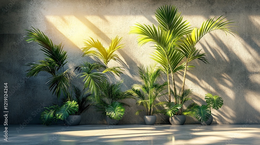 Fototapeta premium palm trees in the morning
