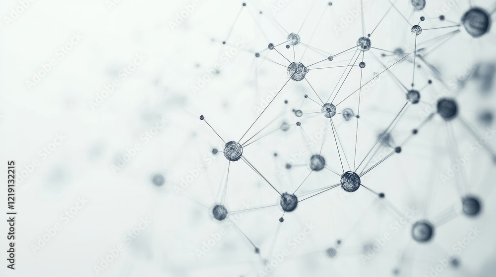 Network structure chemical bonds in molecular level of lines and points, dots and connections Network structure chemical bonds in molecular level of lines and points, dots and connections