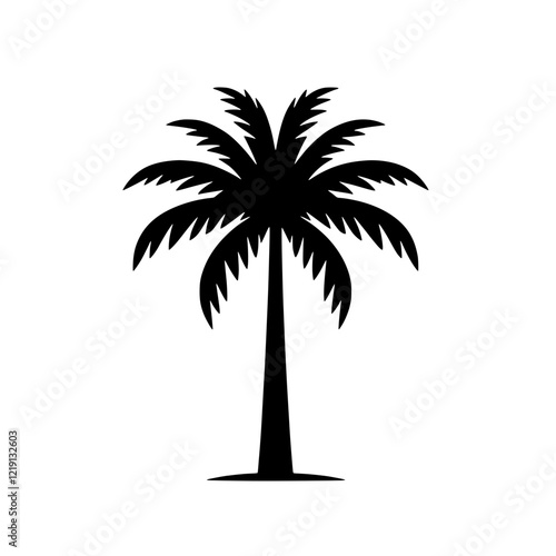 Palm Tree Silhouette: A simple yet elegant silhouette of a palm tree, a timeless symbol of tropical paradise, exudes a sense of tranquility and escapism.