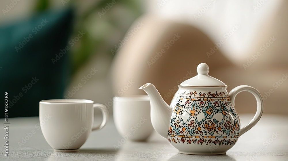 Ornate Traditional Arabic Tea Set with Decorative Designs Perfect for Cultural Celebrations and Gatherings Ornate Traditional Arabic Tea Set with Decorative Designs Perfect for Cultural Celebrations and Gatherings