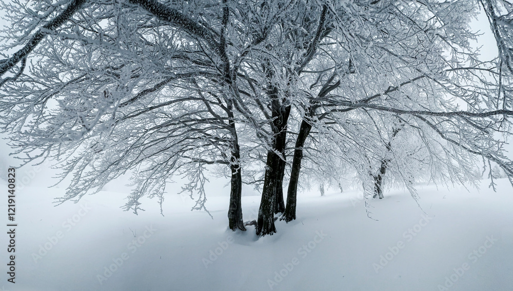 custom made wallpaper toronto digitalIcy tree branches covered with snow in the bitter winter frost