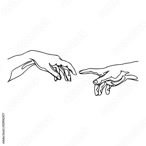 helping hands vector graphic
