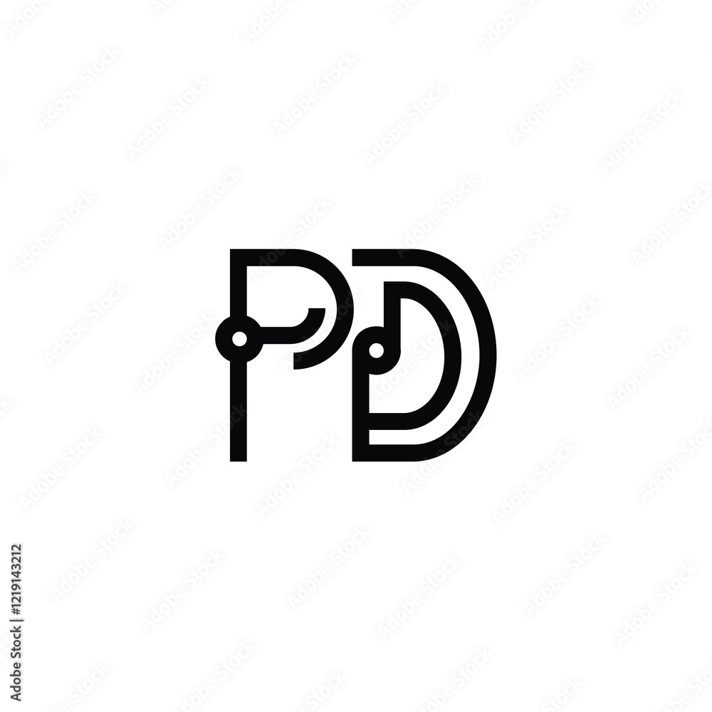 PD monogram logo design letter text name symbol monochrome logotype alphabet character simple logo PD monogram logo design letter text name symbol monochrome logotype alphabet character simple logo
