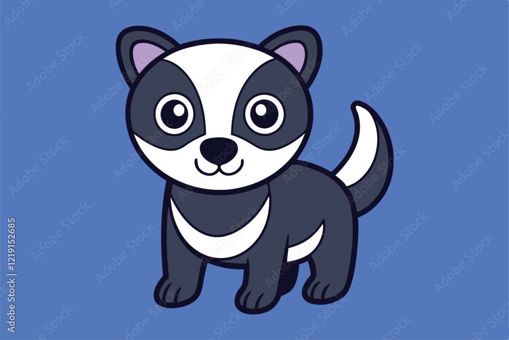Cute animal Vector art in Illustration on a White Background Cute animal Vector art in Illustration on a White Background