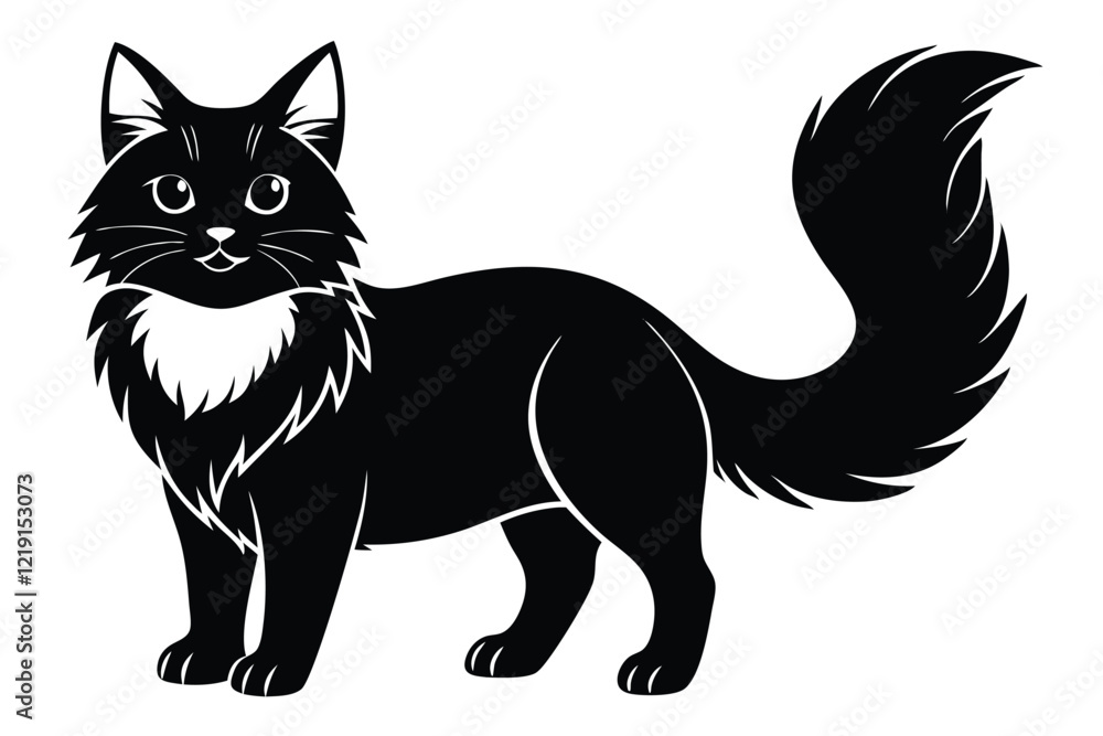 Cute animal Vector art in Illustration on a White Background Cute animal Vector art in Illustration on a White Background